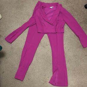 Cropped blazer and pants set